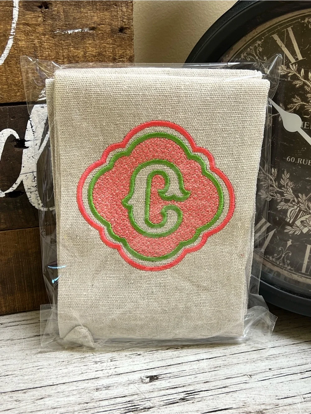 Hand Crafted Pink and Green 
